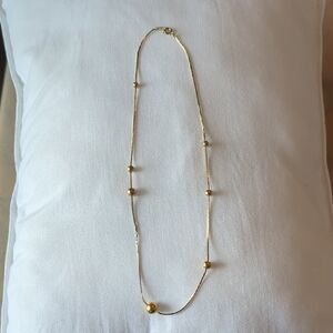 Vintage Elegant Gold Beaded Necklace